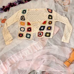 Crochet Multicolor Cardigan